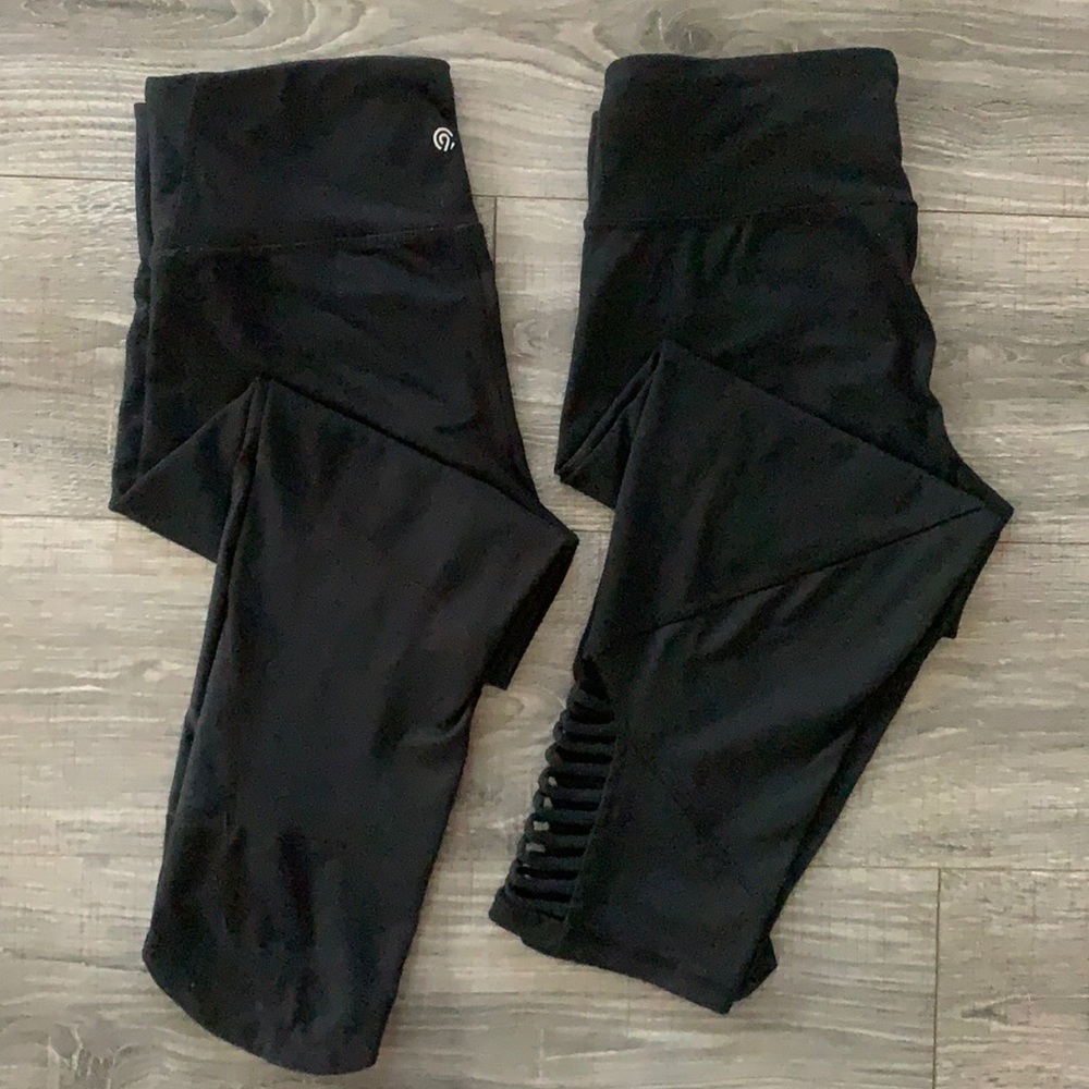 C9 by Champion 2 Pairs Black Cropped Workout Leggings Size M